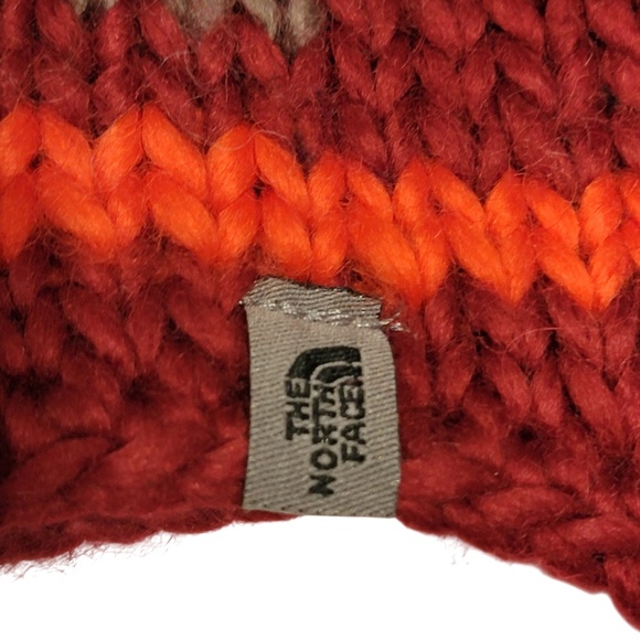 The North Face Beanie Hat Earflaps Colorful Wool Peru Knit Fleece Lined Tassel - Picture 3 of 5